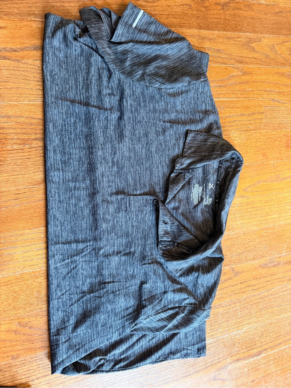 Xersion Men's Heathered Charcoal Polo
